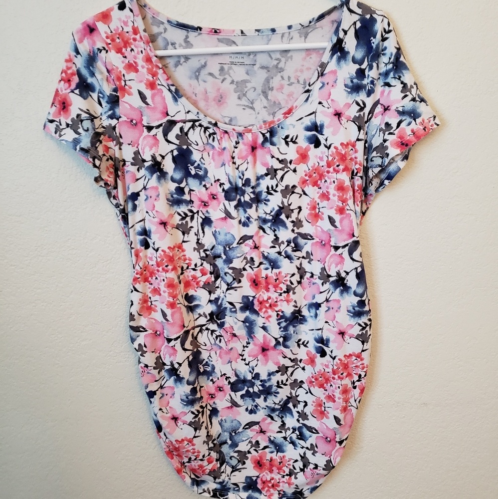 Floral maternity tee